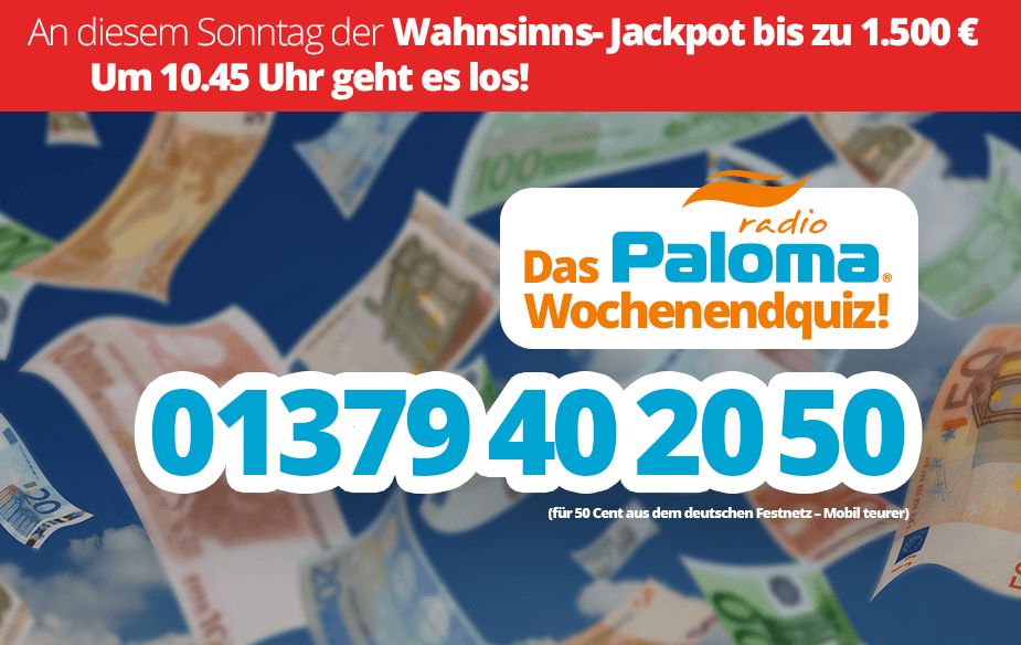 Gewinnspiel Das Radio Paloma Wochenendquiz! Radio